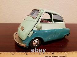 Vintage Isetta 300 Bandai 1960s Tin Toy BMW car Made In Japan Tin Toy Lot