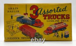 Vintage Japan Friction Tin Cars 3 Assorted Trucks Trade Mark K