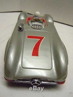 Vintage Japan Kosuge/San Tin Battery Op Benz Racer Car in BOX. Great Cond. Works