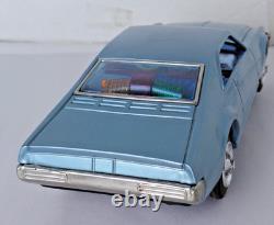 Vintage Japan Tin Battery Operated Oldsmobile Toronado Toy Car Works withBox Taiyo