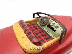 Vintage Japan Tin Litho Convertible Roadster Car Toy Non Working
