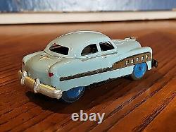Vintage Japan Tin Toy Friction Car Blue Nash Mercury 1950's 1940's