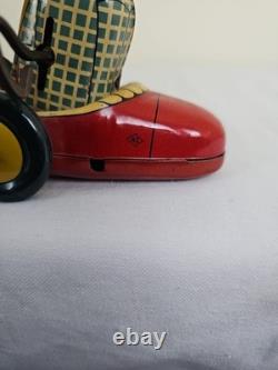 Vintage Japan Tin Windup Pinky, Monkey In A Car