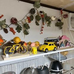 Vintage Japanese Tin Toy Car Volkswagen Beetle Yellow Toys Club