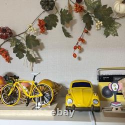 Vintage Japanese Tin Toy Car Volkswagen Beetle Yellow Toys Club