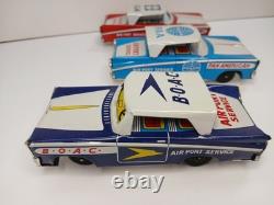 Vintage KYOEI Japan Friction Car Metal Set RARE Pan Am BOAC Royal Dutch Air Port