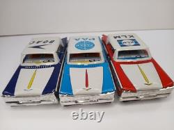 Vintage KYOEI Japan Friction Car Metal Set RARE Pan Am BOAC Royal Dutch Air Port