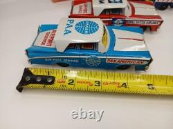 Vintage KYOEI Japan Friction Car Metal Set RARE Pan Am BOAC Royal Dutch Air Port