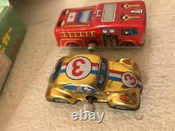 Vintage Kanto Toys Japan Lot of 12 Tin Wind-up Mini Midget Cars Counter Display