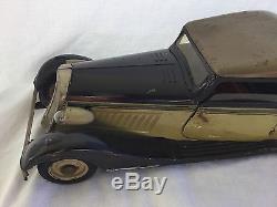 Vintage Karl Bub Horch Tin Plate Coupe Wind Up Toy Car Must See No Reserve