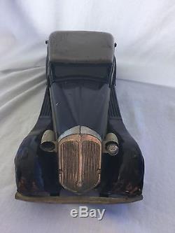 Vintage Karl Bub Horch Tin Plate Coupe Wind Up Toy Car Must See No Reserve