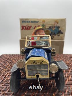 Vintage Kraf Toy Japan Battery Op Jolly Old Fashion Car Billy & Betsy-1941.24