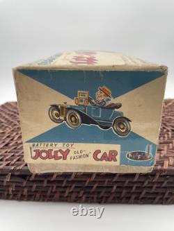 Vintage Kraf Toy Japan Battery Op Jolly Old Fashion Car Billy & Betsy-1941.24