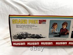 Vintage Kusan Grand Prix Racing Set in Box with 3 Race Cars #49C Made in USA