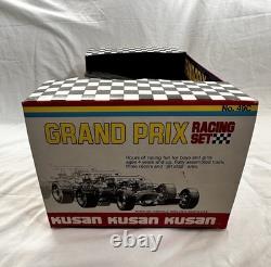 Vintage Kusan Grand Prix Racing Set in Box with 3 Race Cars #49C Made in USA
