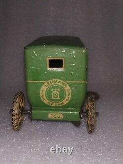 Vintage LEHMANN Winding Tin Toy Car D. R. Patent ENGL patent SEDAN Germany 1927