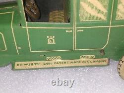Vintage LEHMANN Winding Tin Toy Car D. R. Patent ENGL patent SEDAN Germany 1927