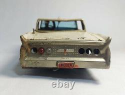 Vintage LINCOLN Battery Police Patrol Car Tin Toys Made in Japan 1950-70s