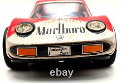 Vintage Lamborghini Miura Tin Toy Car Friction Japan Toy Hope Marlboro Red
