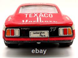Vintage Lamborghini Miura Tin Toy Car Friction Japan Toy Hope Marlboro Red