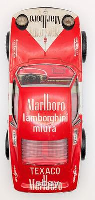 Vintage Lamborghini Miura Tin Toy Car Friction Japan Toy Hope Marlboro Red