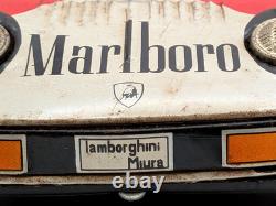 Vintage Lamborghini Miura Tin Toy Car Friction Japan Toy Hope Marlboro Red
