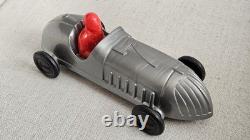 Vintage Large Renwal Plastic Racer Car Silver 9.5in Vtg No. 173 USA Rare