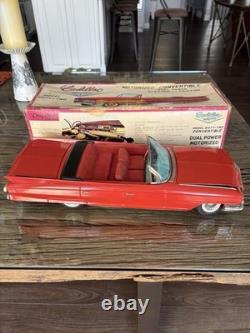 Vintage Large Tin Battery Op. Cadillac, SSS Japan 1961 Boxed