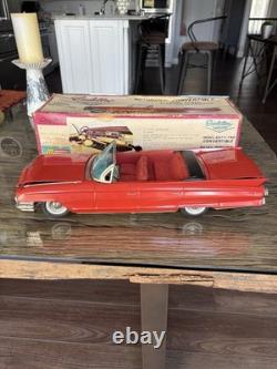 Vintage Large Tin Battery Op. Cadillac, SSS Japan 1961 Boxed