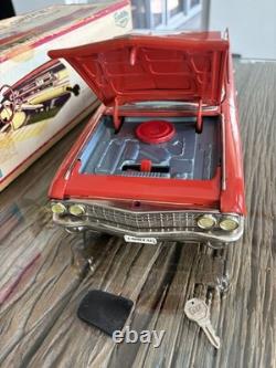 Vintage Large Tin Battery Op. Cadillac, SSS Japan 1961 Boxed