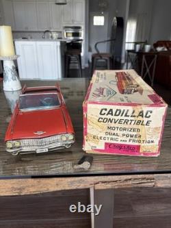 Vintage Large Tin Battery Op. Cadillac, SSS Japan 1961 Boxed
