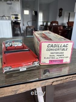 Vintage Large Tin Battery Op. Cadillac, SSS Japan 1961 Boxed