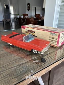Vintage Large Tin Battery Op. Cadillac, SSS Japan 1961 Boxed