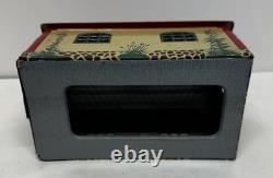 Vintage Lehmann 760 Mechanical Metal Tin Racing Car Toy With Garage Germany