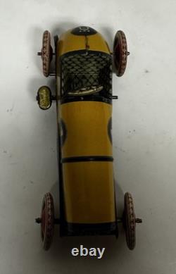 Vintage Lehmann 760 Mechanical Metal Tin Racing Car Toy With Garage Germany