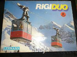 Vintage Lehmann Rigi Duo Snow Cable Car Toy Ski Lift Tram RigiDuo 9000 in box