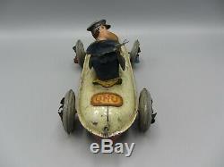 Vintage Lehmann UHU Amphibian Auto Tin Wind Up Race Car / Approx. 10 Length