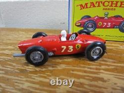 Vintage Lesney MATCHBOX #73 Ferrari Racing Car Original Box MINT CONDITION