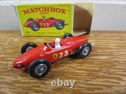 Vintage Lesney MATCHBOX #73 Ferrari Racing Car Original Box MINT CONDITION