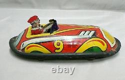 Vintage Lindstrom Toy Tin Wind Up Car