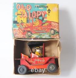 Vintage Line Mar Toys Old Jalopy Tin Car Toy Japan boxed