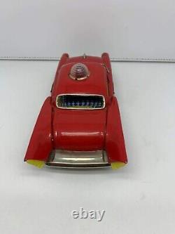 Vintage Line Mar Toys Tin Friction Pull Back Toy Fire Chief Car Japan'50s RARE