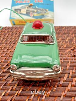 Vintage LineMar Tin Battery Op Police Car in Original Box Made Japan-1911.24