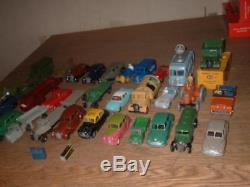 Vintage Lot Of 36 Dinky Toys Diecast Model Vans Cars Lorries Inc Very Nice Items