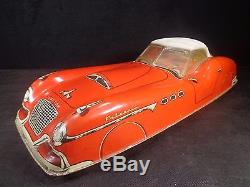 Vintage MARX FALCON ROADSTER CONCEPT TIN TOY FRICTION CAR OUTSTANDING WORKS HUGE