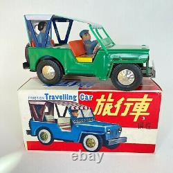 Vintage MF 739 old china tin Travelling Jeep Car NMIB