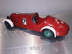 Vintage Marklin Tin / Mercedes SSK Race Car No. 7 / Powerful Wind Up Motor