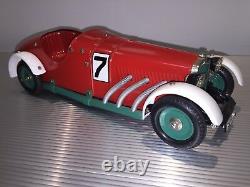Vintage Marklin Tin / Mercedes SSK Race Car No. 7 / Powerful Wind Up Motor