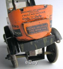 Vintage Marx Amos'n' Andy Fresh Air Taxicab Wind-up Tin Toy Car Automobile