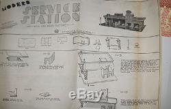 Vintage Marx Mordern Gas Service Station # 3471 With Car Wash Nmib Rare Set